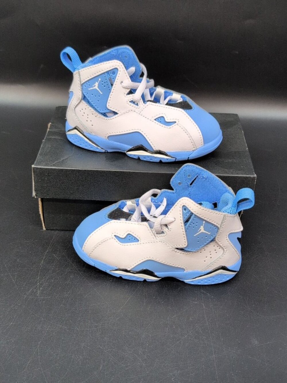 Nike Air Jordan True Flight TD Shoes Unisex Kids 7c White Blue 343797-140